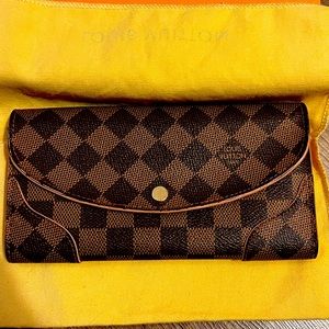 🎉SALE Louis Vuitton Damier Ebene Caissa Wallet Rose Ballerine